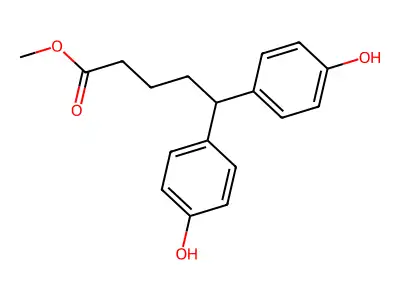 Methyl 5,5-bis(4-hydroxyphenyl)pentanoate structure