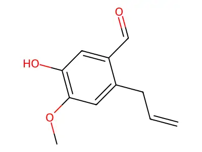2-Allyl-5-hydroxy-4-methoxybenzaldehyde structure