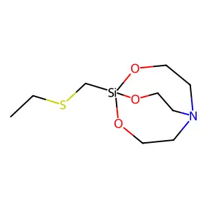 1-Ethylsulfanylmethyl-2,8,9-trioxa-5-aza-1-sila-bicyclo[3.3.3]undecane structure