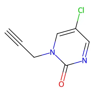 1-Propargyl-5-chloropyrimidin-2-one structure