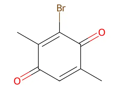 3-Bromo-2,5-dimethylcyclohexa-2,5-diene-1,4-dione structure