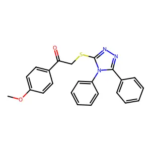 2-[(4,5-Diphenyl-1,2,4-triazol-3-yl)sulfanyl]-1-(4-methoxyphenyl)ethanone structure