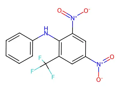 2,4-dinitro-N-phenyl-6-(trifluoromethyl)aniline structure