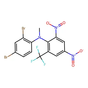 Benzenamine, N-(2,4-dibromophenyl)-N-methyl-2,4-dinitro-6-(trifluoromethyl)- structure