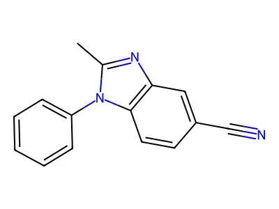 2-Methyl-1-phenyl-1H-benzo[d]imidazole-5-carbonitrile structure