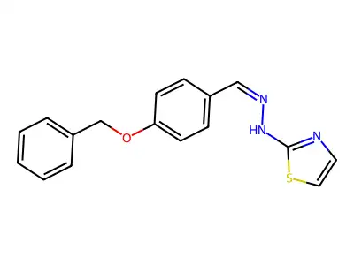 4-(Benzyloxy)benzaldehyde 1,3-thiazol-2-ylhydrazone structure