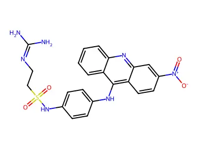 2-[2-[[4-[(3-Nitroacridin-9-yl)amino]phenyl]sulfamoyl]ethyl]guanidine structure