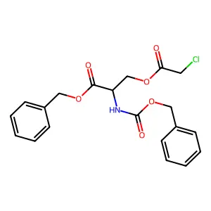 Benzyl 3-(2-chloroacetyl)oxy-2-(phenylmethoxycarbonylamino)propanoate structure