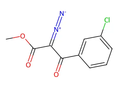 (1Z)-1-(3-Chlorophenyl)-2-diazonio-3-methoxy-3-oxoprop-1-en-1-olate structure