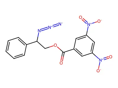 (2-Azido-2-phenylethyl) 3,5-dinitrobenzoate structure