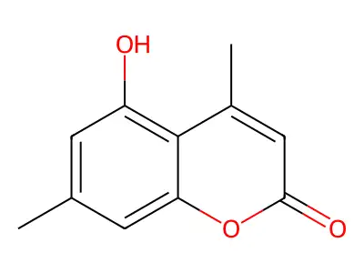 5-Hydroxy-4,7-dimethyl-2H-1-benzopyran-2-one structure