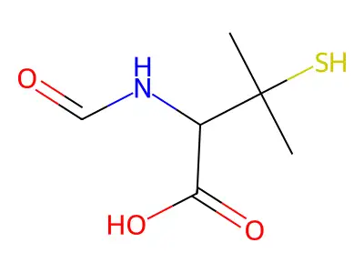 N-Formyl-3-sulfanylvaline structure
