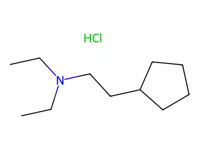 Diethyl-beta-cyclopentylethylamine hydrochloride structure