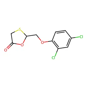 2-[(2,4-Dichlorophenoxy)methyl]-1,3-oxathiolan-5-one structure