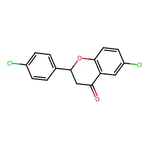 6-Chloro-2-(4-chlorophenyl)-2,3-dihydro-4H-1-benzopyran-4-one structure