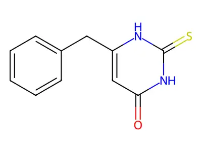 苄基硫氧嘧啶 structure
