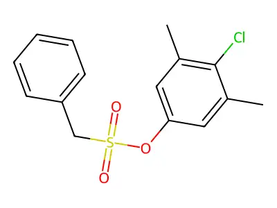 Benzenemethanesulfonic acid, 4-chloro-3,5-dimethylphenyl ester structure