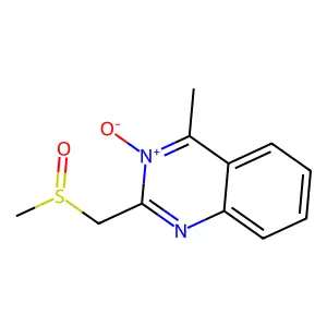 4-Methyl-2-((methylsulfinyl)methyl)-2,3-dihydroquinazoline 3-oxide structure