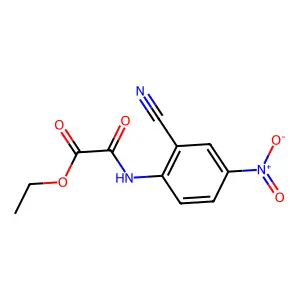 Ethyl [(2-cyano-4-nitrophenyl)carbamoyl]formate structure
