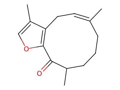 Cyclodeca[b]furan-11(4H)-one, 7,8,9,10-tetrahydro-3,6,10-trimethyl- structure