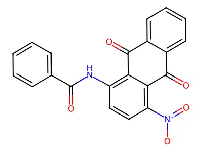 N-(4-nitro-9,10-dioxo-9,10-dihydroanthracen-1-yl)benzamide structure