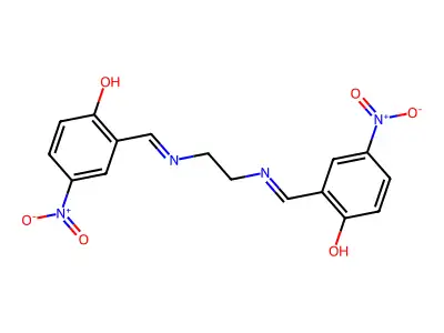 n,n'-Bis(5-nitrosalicylidene)ethylenediamine structure