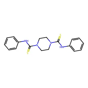N,N'-diphenylpiperazine-1,4-dicarbothioamide structure