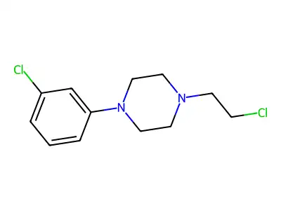 1-(2-Chloroethyl)-4-(3-chlorophenyl)piperazine structure