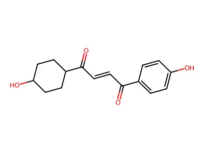 1-(4-Hydroxycyclohexyl)-4-(4-hydroxyphenyl)but-2-ene-1,4-dione structure