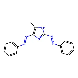 N-[(4-methyl-5-phenyldiazenyl-2-imidazolylidene)amino]aniline structure