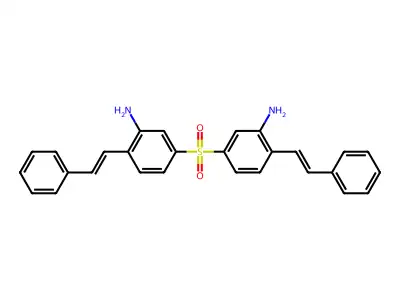 5-[3-Amino-4-(2-phenylethenyl)phenyl]sulfonyl-2-(2-phenylethenyl)aniline structure