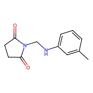 1-{[(3-Methylphenyl)amino]methyl}pyrrolidine-2,5-dione structure