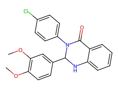 3-(4-Chlorophenyl)-2-(3,4-dimethoxyphenyl)-1,2-dihydroquinazolin-4-one structure