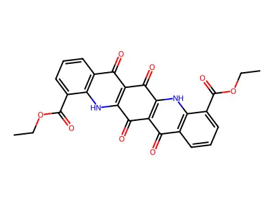 diethyl 6,7,13,14-tetraoxo-5,12-dihydroquinolino[2,3-b]acridine-4,11-dicarboxylate structure