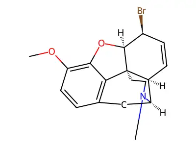 6-Bromo-3-methoxy-17-methyl-5alpha-7,8-didehydro-4,5-epoxymorphinan structure