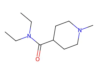 N,N-diethyl-1-methylpiperidine-4-carboxamide structure