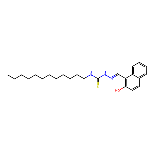 1-Dodecyl-3-[(2-hydroxynaphthalen-1-yl)methylideneamino]thiourea structure