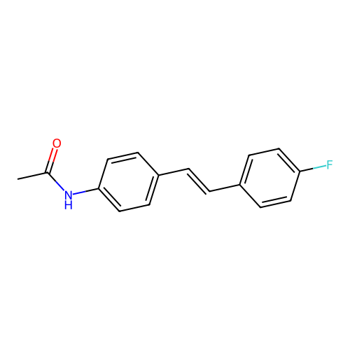 trans-4-Acetamido-4'-fluorostilbene structure