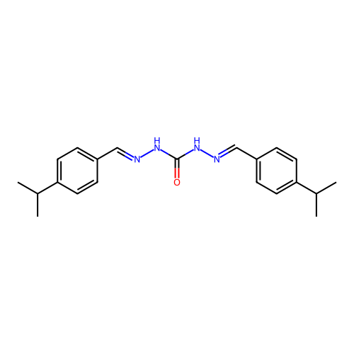 1,3-Bis[(4-propan-2-ylphenyl)methylideneamino]urea structure