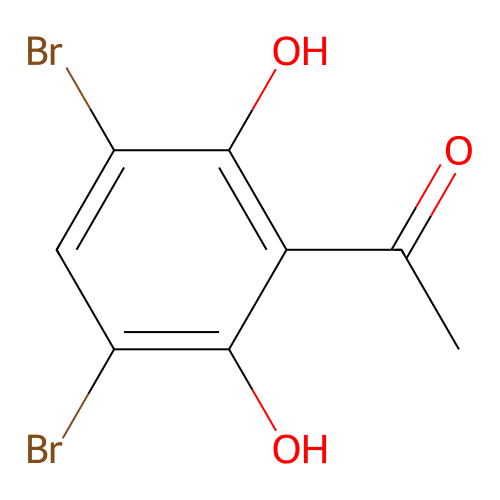 1-(3,5-Dibromo-2,6-dihydroxyphenyl)ethanone structure