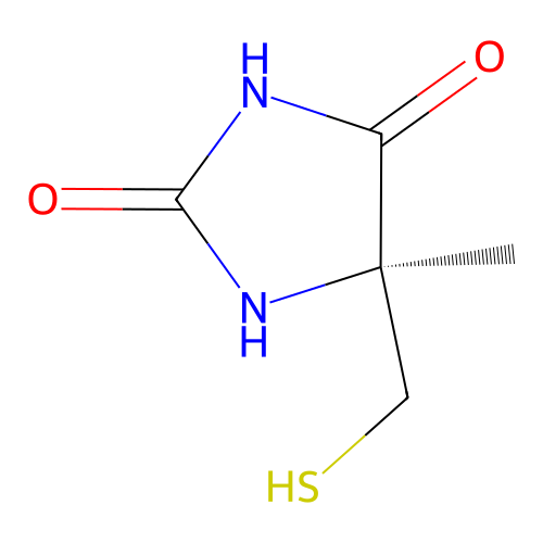 2,4-Imidazolidinedione, 5-(mercaptomethyl)-5-methyl-, (5S)- structure
