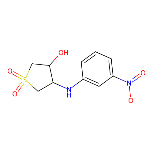 4-(3-Nitroanilino)-1,1-dioxothiolan-3-ol structure