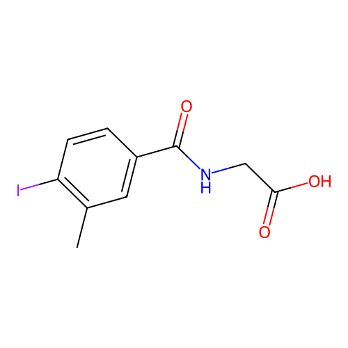 N-(4-Iodo-3-methylbenzoyl)glycine structure