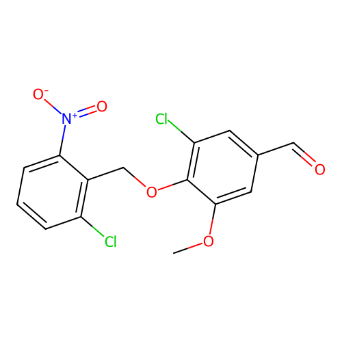 3-Chloro-4-[(2-chloro-6-nitrophenyl)methoxy]-5-methoxybenzaldehyde structure