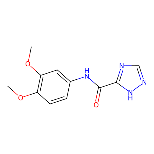 N-(3,4-dimethoxyphenyl)-1H-1,2,4-triazole-3-carboxamide structure