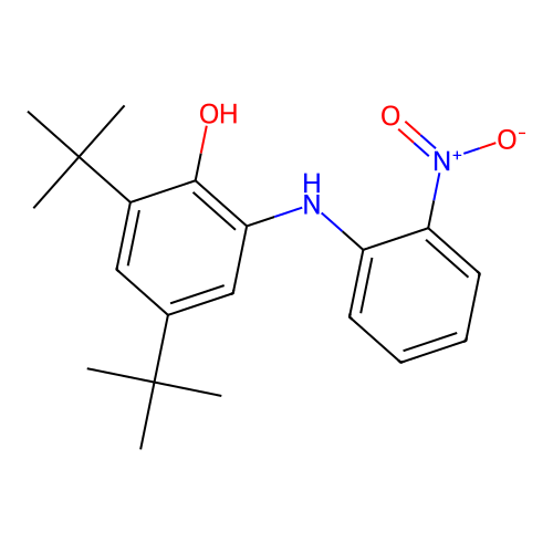 2,4-Di-tert-butyl-6-((2-nitrophenyl)amino)phenol structure