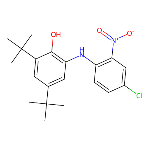 2,4-Di-tert-butyl-6-((4-chloro-2-nitrophenyl)amino)phenol structure