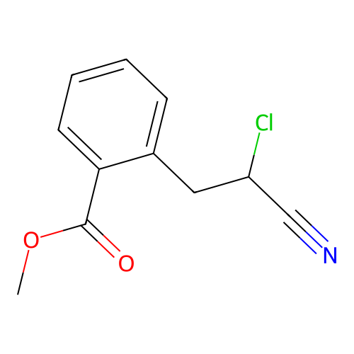 Methyl 2-(2-chloro-2-cyanoethyl)benzoate structure