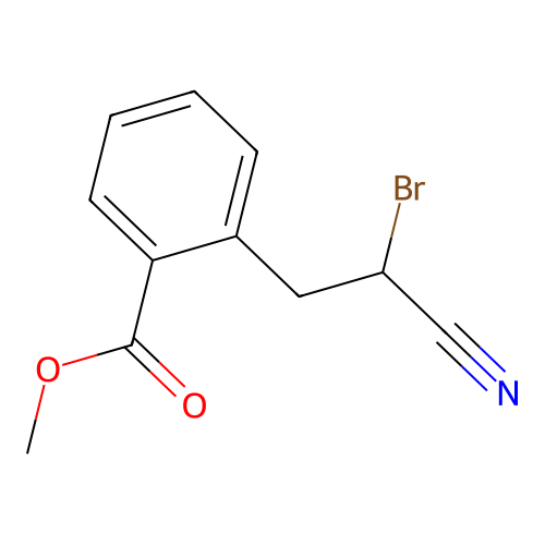 Methyl 2-(2-bromo-2-cyanoethyl)benzoate structure