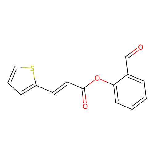 (2-Formylphenyl) 3-thiophen-2-ylprop-2-enoate structure